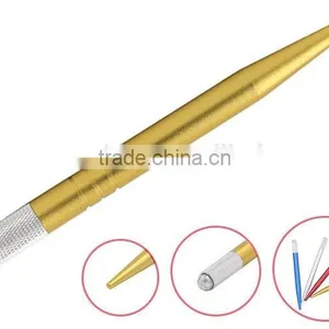 Golden Permanent Makeup Tools Cosmetic 3D Eyebrows Microblading Pen thumbnail-1