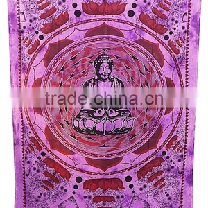 Purple Budha Wall Hanging Tapestry Dorm Decor Bohemian Wall Tapestry TABLE COVER Bedding Beach Blanket Bedsheet Bedcover thumbnail-1