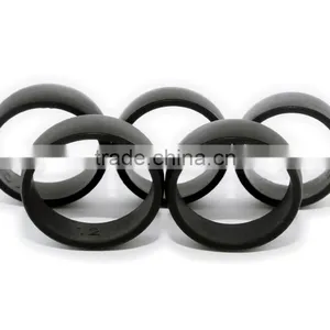 5 Silicone Wedding Rings Men's Sizes 8,9,10,11,12. Silicone Wedding Band Made of Medical Grade Silicone thumbnail-2