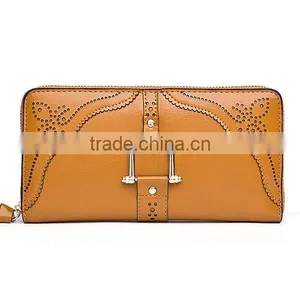 Women Lady New Designer Oil Wax Free Leather Wallet (BCN014) thumbnail-1