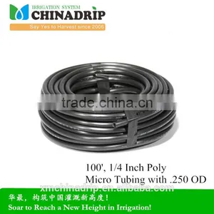 Chinadrip 1/4 Inch Poly Micro Tubing With .250 OD Soaker Hose Pipe thumbnail-1