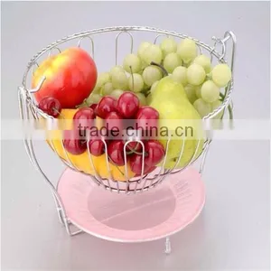 Metal Wire Fruit Basket With Stand thumbnail-3