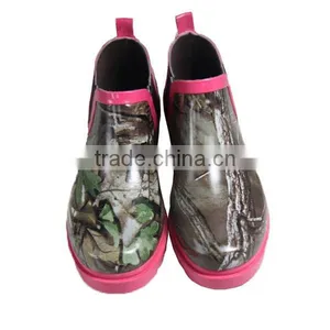 2015 Hign Quality OEM Ankle Camo Rubber Rain Shoes For Women thumbnail-2