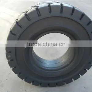 New Otr Solid Rubber Reach Stackers Forklift Tire 12.00-20 14.00-24 thumbnail-4