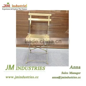 Iron Folding Bistro Chair thumbnail-3