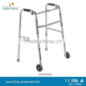Adjustable Aluminium Folding Old People Walker for Elderly thumbnail-1