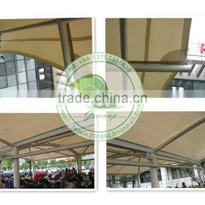 Low Cost Waterproof White PVC Coated Fabric Tensile Building thumbnail-2
