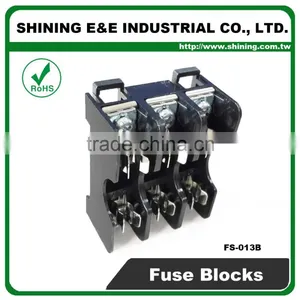 FS-013B 600V 10 Amp 3 Way Midget Type Din Rail Glass Fuse Block thumbnail-4