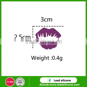 Promotional Party Love Kiss Silicone Wine Glass Markers, Silicone Wine Drink Glass Marker thumbnail-3