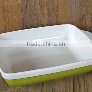 7''/9''/11'' Ceramic Bakeware Ceramic Square Bakeware Cake Ceramic Tray thumbnail-3
