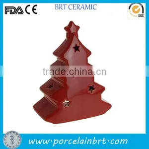 Custom Design Ceramic Christmas Tree Tea Light Candle Holder thumbnail-1