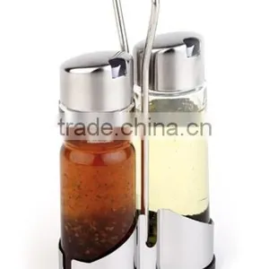 Restaurant 2 Pieces Oil And Vinegar Stainless Steel Condiment Set thumbnail-2