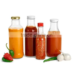 Clear Round Glass Sause Bottle With Screw Cap thumbnail-2