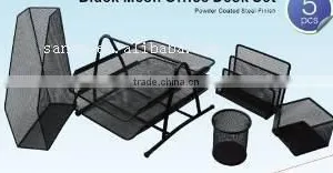 High Quality Metal Mesh 5 PCS Office Stationery Set thumbnail-1