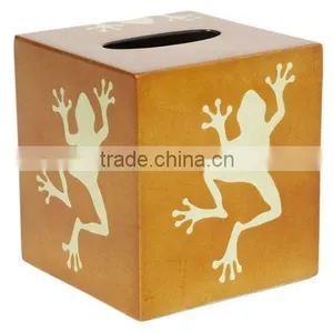 High Quality Best Selling Lacquer Metallic Gold Tissue Box From Vietnam thumbnail-1