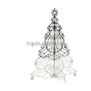Hot Sale Silver Christmas Tree Hanging Ornament Stand With Crystals From Swarovski thumbnail-1