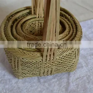 Wholesale Cheap Bamboo Basket With Handle Woven Basket thumbnail-6