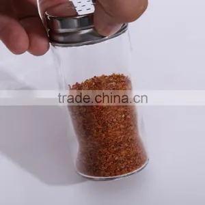 4oz Clear Round Glass Spice Jars With Metal Screw Top Lid thumbnail-4