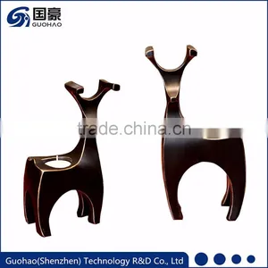 Retro Wedding Table Centerpieces Deer Tealight Candle Holder thumbnail-1