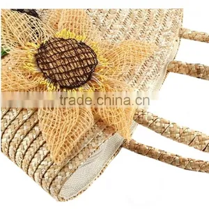 Wheat Straw Handmade Women Summer Straw Bag Wholesale thumbnail-4