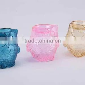 Home Decor/Owl Shaped Glass Candle Holder thumbnail-1