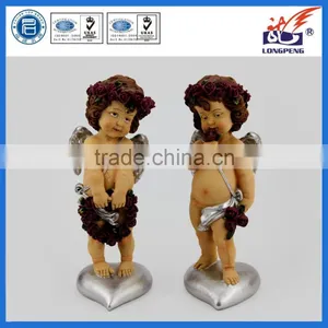 Italian Standing Poly Angel Cherub Statue Indoor Outdoor Garden Decor Resin thumbnail-1