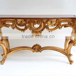 Good Quality Marble Top Classic Console Table thumbnail-1