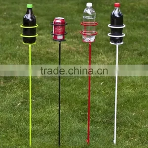 Outdoor Beach Sand Lawn Beverage Cans Stakes Holder 4PCS Different Colors Per Set thumbnail-2