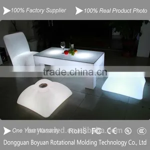 Elegant Plastic Table With Led Light, Nightclub Led Furniture, Color Changeable Bar Table thumbnail-1