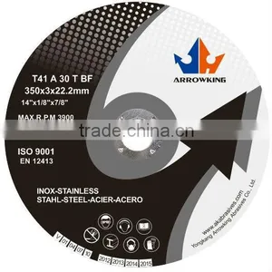 14"(350x3x22.2mm)Flat Cutting Wheels for High Grade Steel thumbnail-1
