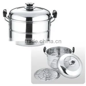 Stainless Steel Steamer Pot Food Steamer Single Layer thumbnail-1