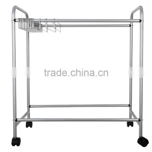 Rollin Pants Trolley/18 Pants Closet Rolling Trolley Hanger Slacks Organizer Rack With Hangers thumbnail-2