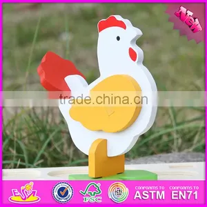 2017 New Product Funny 3d Chicken Children Wooden Puzzles of Animals W14G044 thumbnail-2
