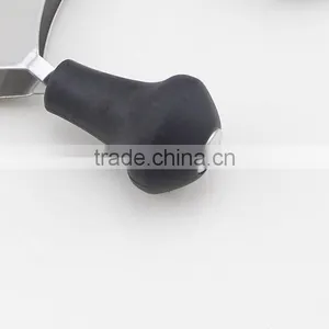 Stainless Steel Double Blade Cheese Cutter Carving Knife Mezzaluna Chopper With Black Handle thumbnail-2