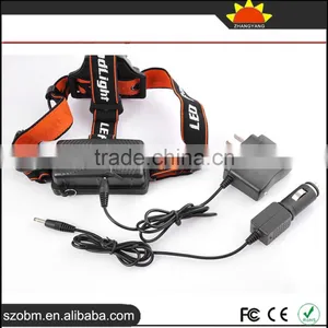 Wholesale High Quality XQ50 T6 LED 2000Lm Waterproof Rechargeable LED Headlamp With 18650 Battery ,charger thumbnail-4