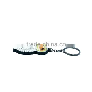 OEM Popular Best Grade Metal Soft Pvc Car Pom Pom Keychain With Logo thumbnail-3
