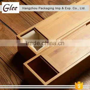 Trendy Simple Sliding Bamboo Box With a Lid thumbnail-2
