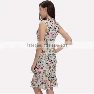 Woman One Piece Custom Floral German Printed Dress Pattern thumbnail-5