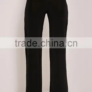 Black Side Split Slinky Latest Design Women Trousers thumbnail-2