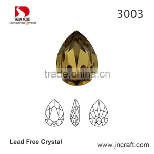 Drop Rhinestone Iron On Fancy Crystal Bead With Claw for Sewing on Belt Glass Beading Accessories thumbnail-3