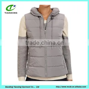 OEM Fashion Lined Womens Padded Gilet With Pillow Collar thumbnail-1