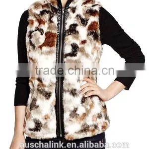 OEM Service Outdoor Lady Keep Warm Wholesale Faux Fur Vest thumbnail-1
