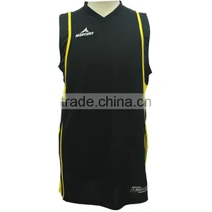 Black Selling Basketball Fabrics Mesh Jersey thumbnail-3