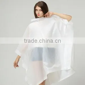 Cheap Promotional Clear and Transparent Pvc Rain Coat for Women thumbnail-2