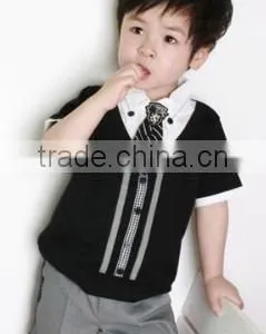 Boys Summer Clothing Fashion New Gentleman Clothing Suits Baby Boys Outfits School Clothes thumbnail-1