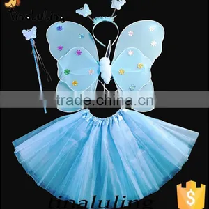 Multicolor Kids Halloween Butterfly Fairy Wings Magic Wings Accessory thumbnail-2