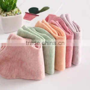 Zm40573b Wholesale Stock Custom Solid Color Socks Women Ladies Fancy Low-cut Liners Socks thumbnail-4