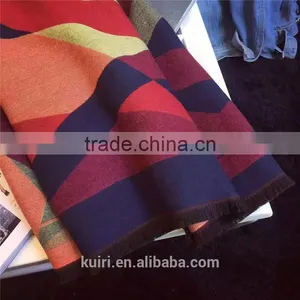 Winter Brand Women's Cashmere Scarf Plaid Oversized Double Faced Plaid Multifunction Thicken Warm Cape Shawl thumbnail-6