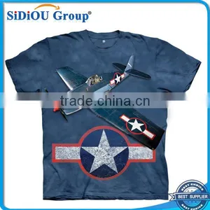 Fighter Aeroplane 3D Sublimation Printing T-shirt Round Neck Short Sleeve T-shirt thumbnail-1
