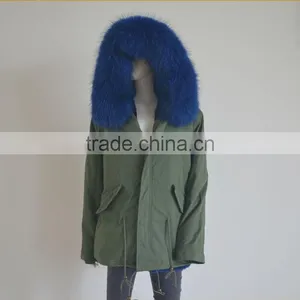 Myfur High Quality Removable Faux Fur Lining Matched Color Raccoon Fur Hood thumbnail-1